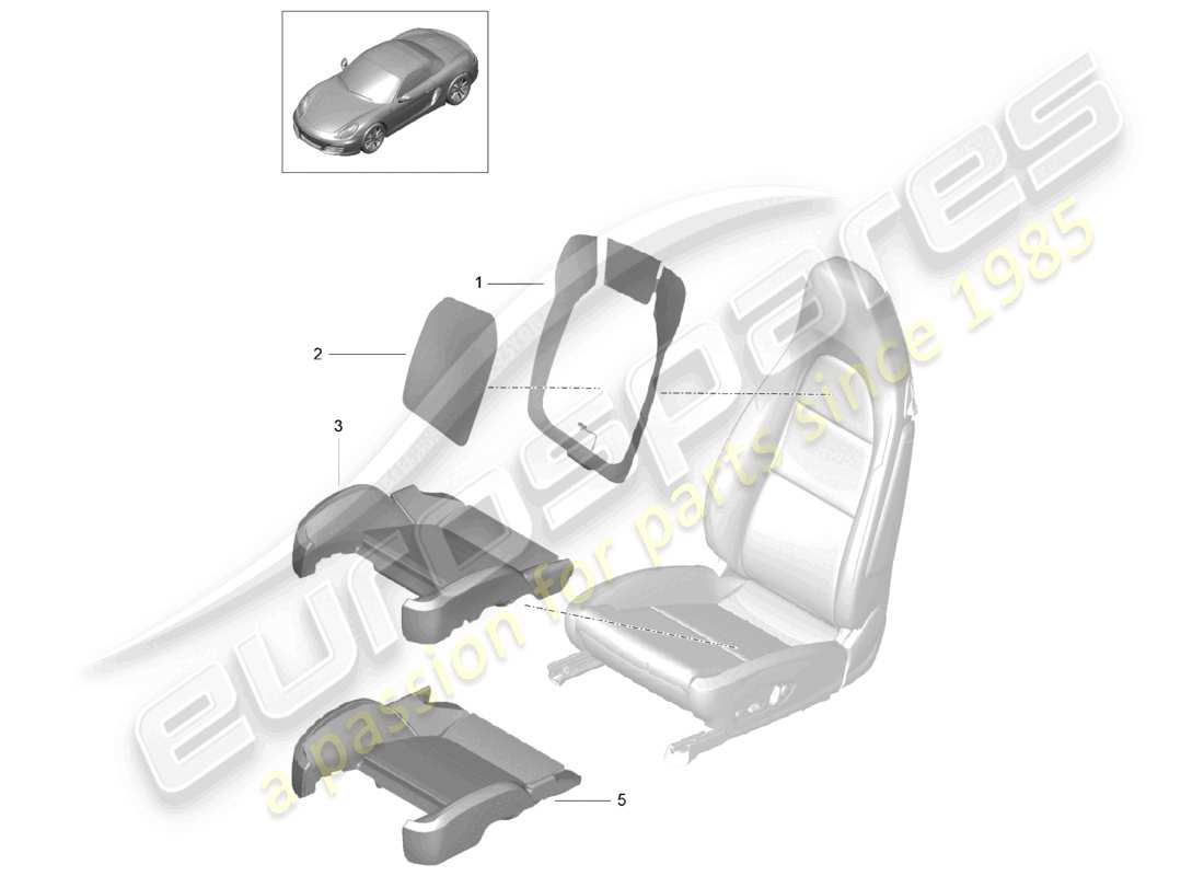 a part diagram from the porsche 2016 (981 boxster) parts catalogue