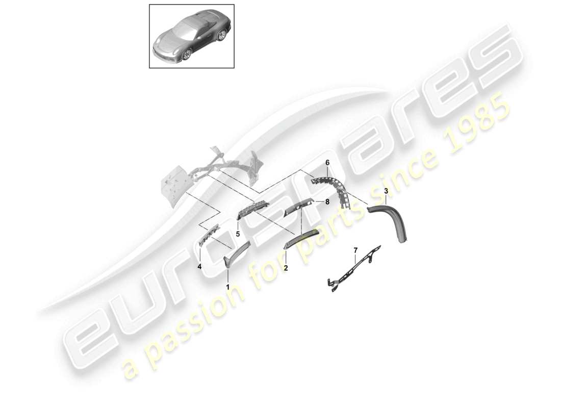 a part diagram from the porsche 991 parts catalogue