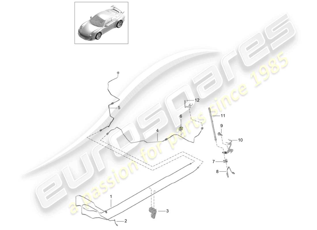 a part diagram from the porsche 991 parts catalogue