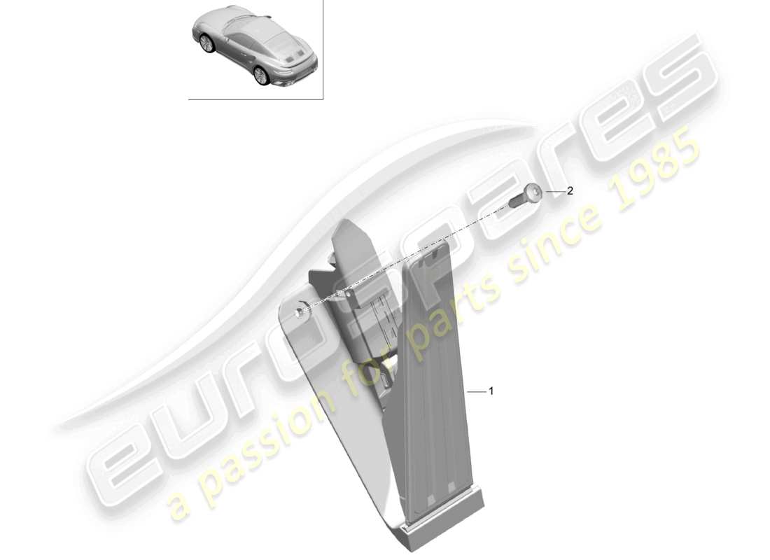 a part diagram from the porsche 2014 (991-1 turbo) parts catalogue