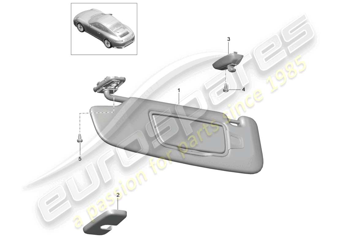 a part diagram from the porsche 2019 (991-2) parts catalogue