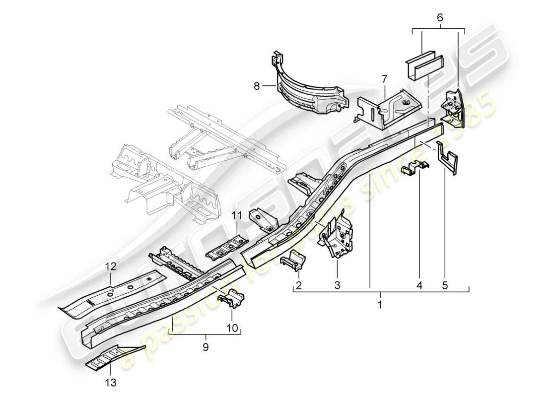 a part diagram from the porsche cayenne parts catalogue