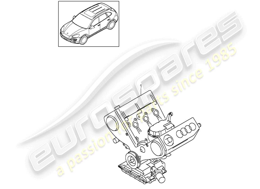a part diagram from the porsche 2008 (cayenne e1 9pa) parts catalogue