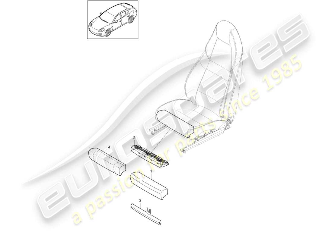 a part diagram from the porsche panamera parts catalogue