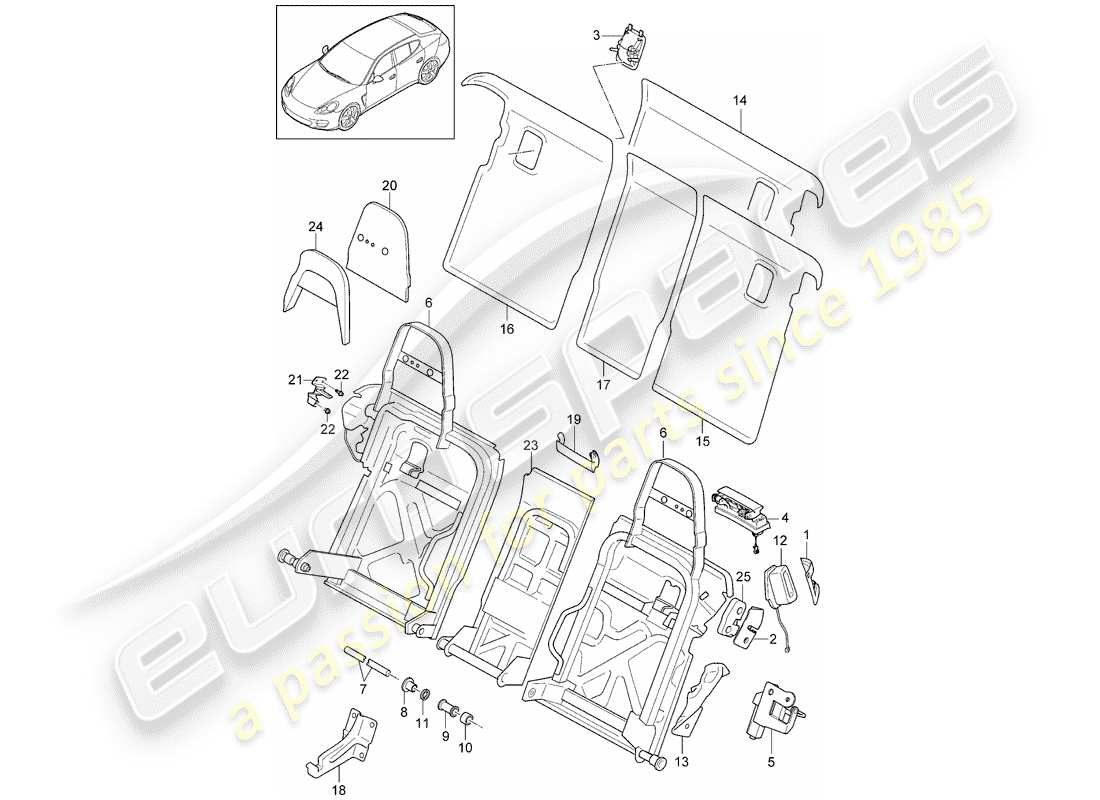 VIEW PARTS DIAGRAMS FROM THE PORSCHE PANAMERA PARTS CATALOGUE a part diagram from the porsche panamera parts catalogue