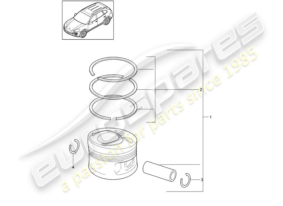 a part diagram from the porsche 2018 (cayenne e2 92a) parts catalogue