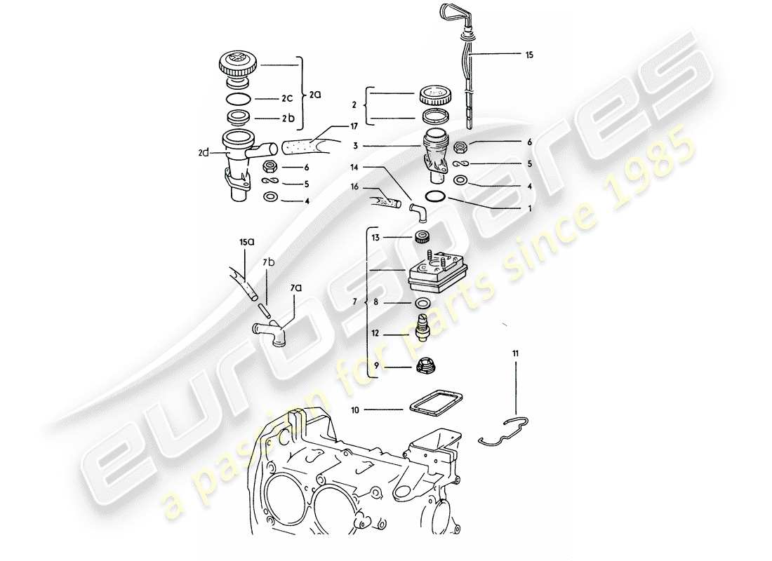 a part diagram from the porsche 1976 (914) parts catalogue
