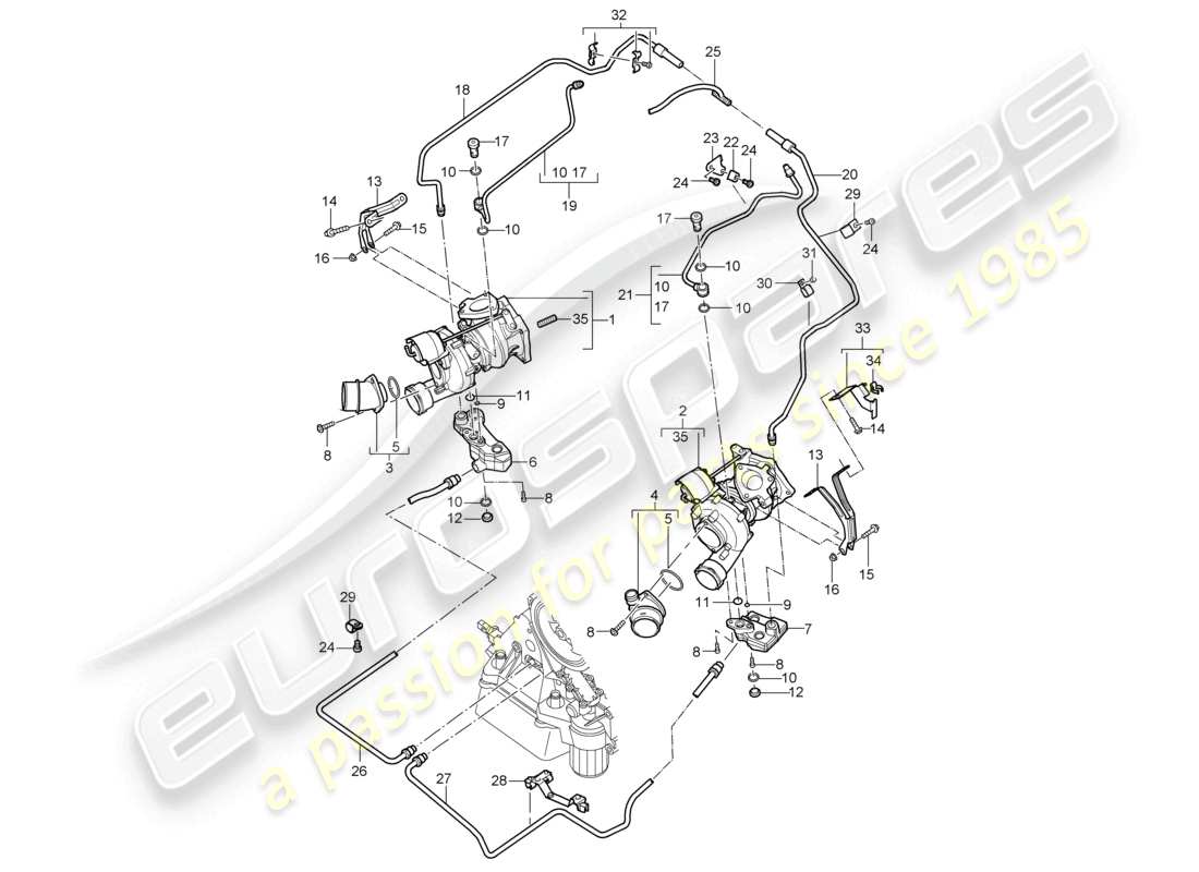 a part diagram from the porsche 2006 (cayenne e1 9pa) parts catalogue
