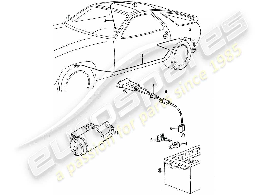 a part diagram from the porsche 928 parts catalogue
