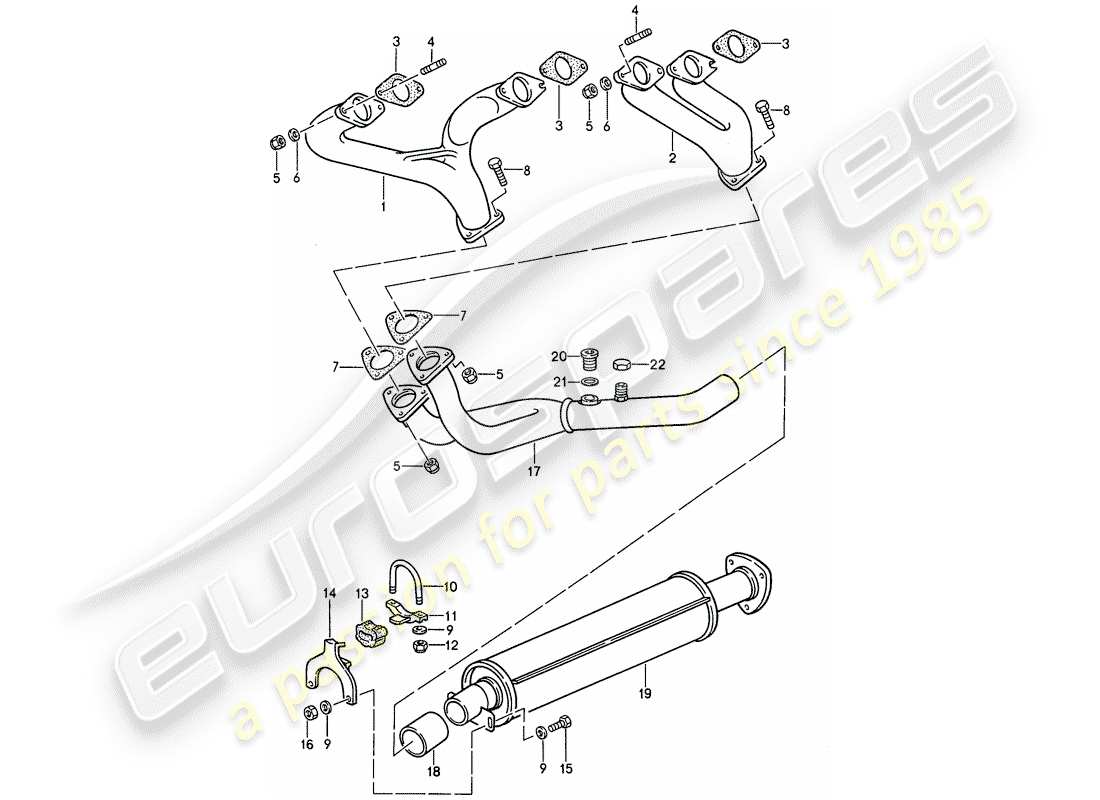 a part diagram from the porsche 1986 (944) parts catalogue