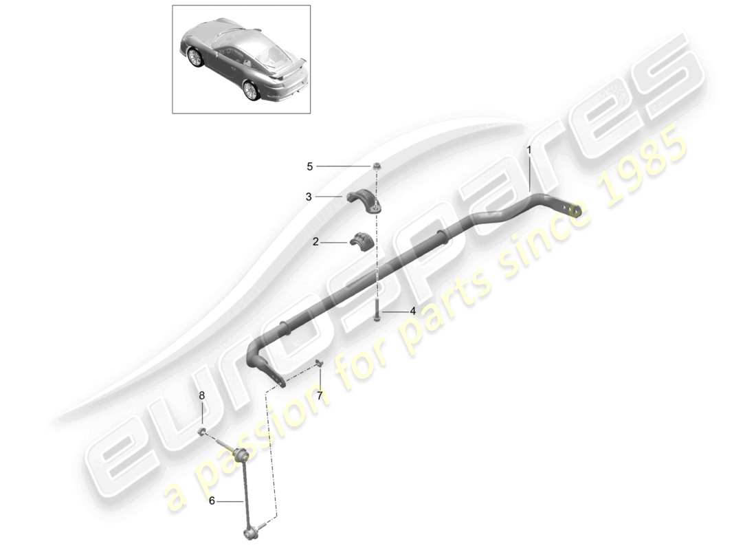 a part diagram from the porsche 2015 (991-1 r/gt3/rs) parts catalogue