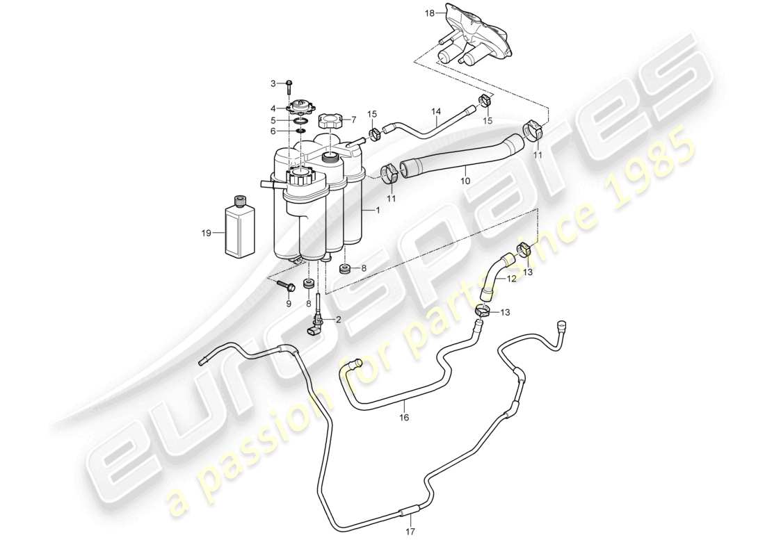a part diagram from the porsche 2005 (987 boxster) parts catalogue
