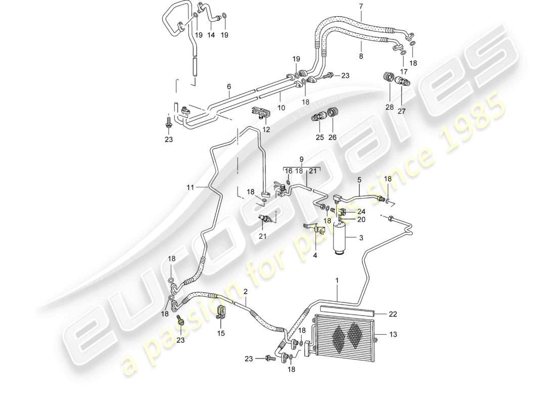 a part diagram from the porsche cayman parts catalogue