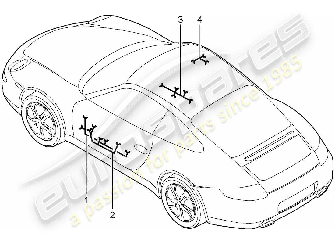 a part diagram from the porsche 2010 (997-2) parts catalogue