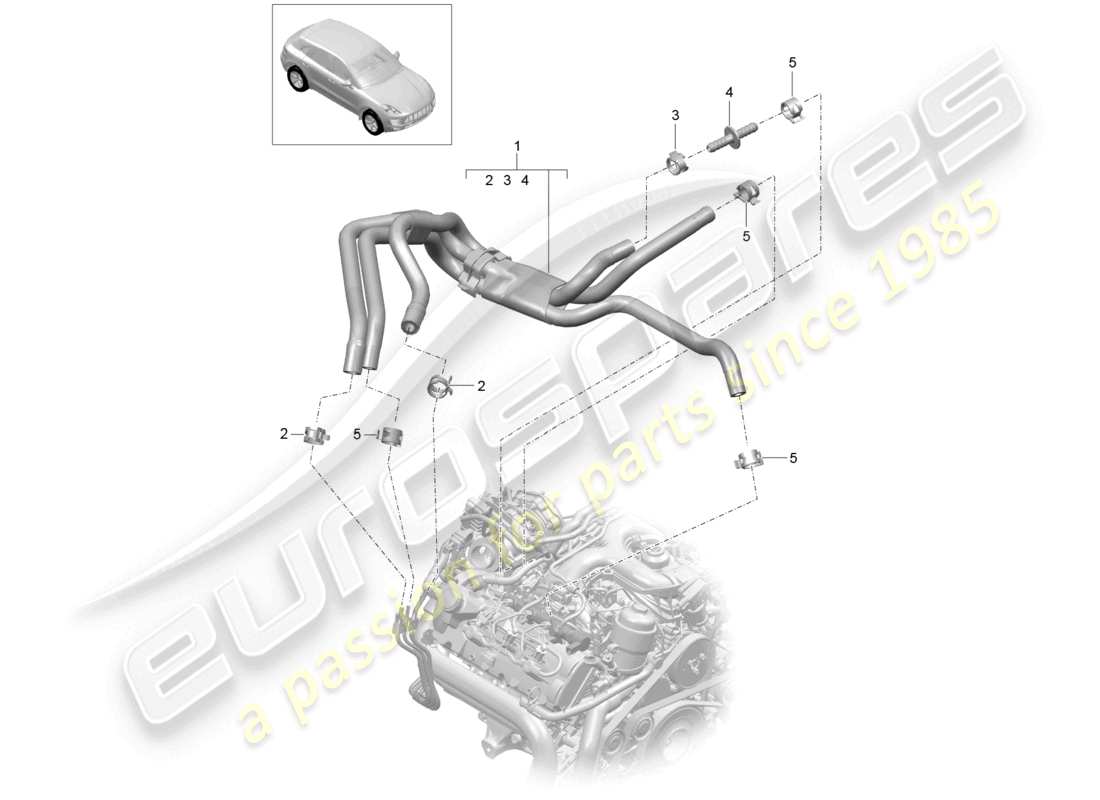 a part diagram from the porsche 2017 (macan) parts catalogue
