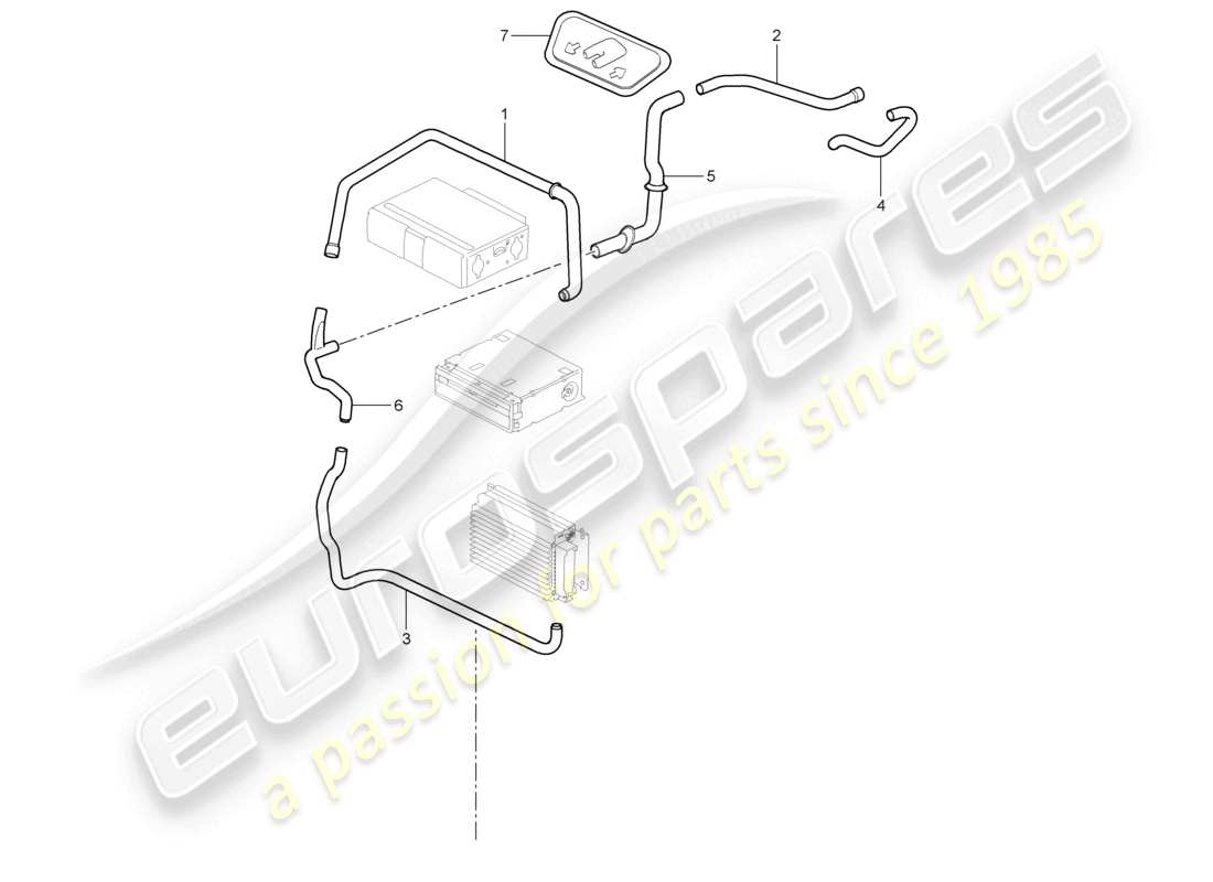 a part diagram from the porsche 2008 (987 cayman) parts catalogue