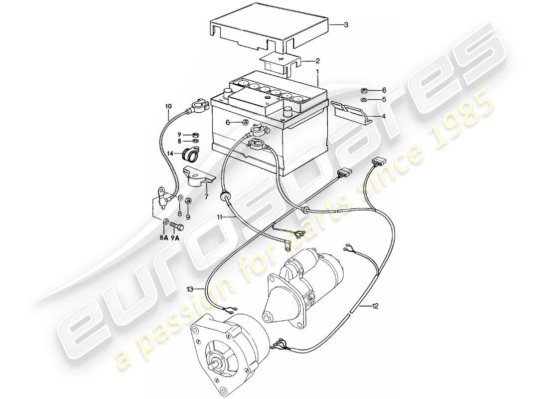 a part diagram from the porsche 1983 (924) parts catalogue
