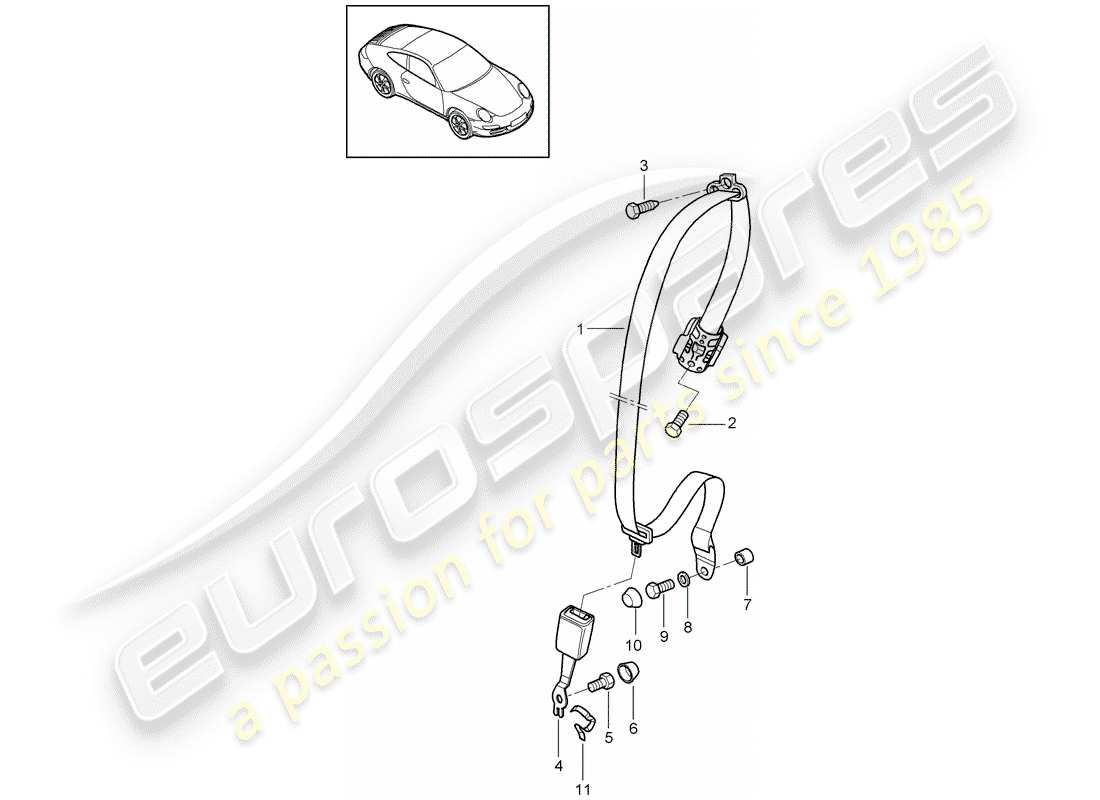 a part diagram from the porsche 997 parts catalogue