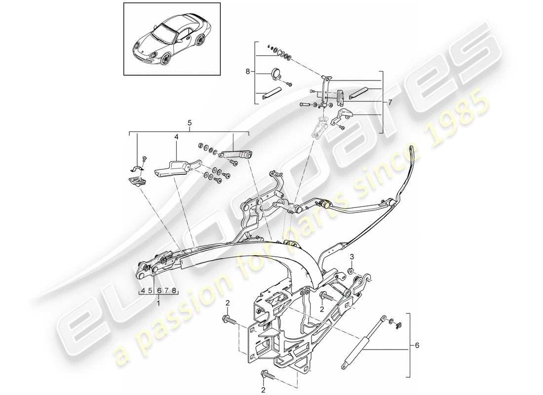 a part diagram from the porsche 997 parts catalogue
