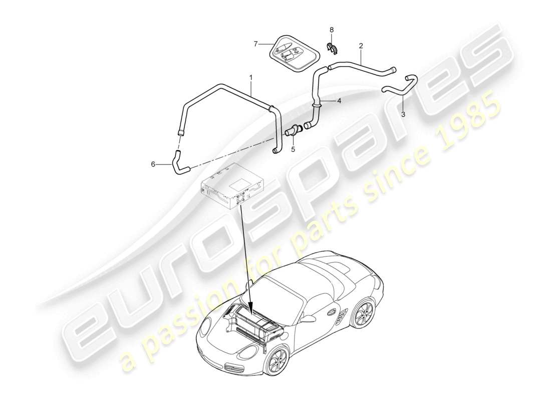 a part diagram from the porsche boxster parts catalogue