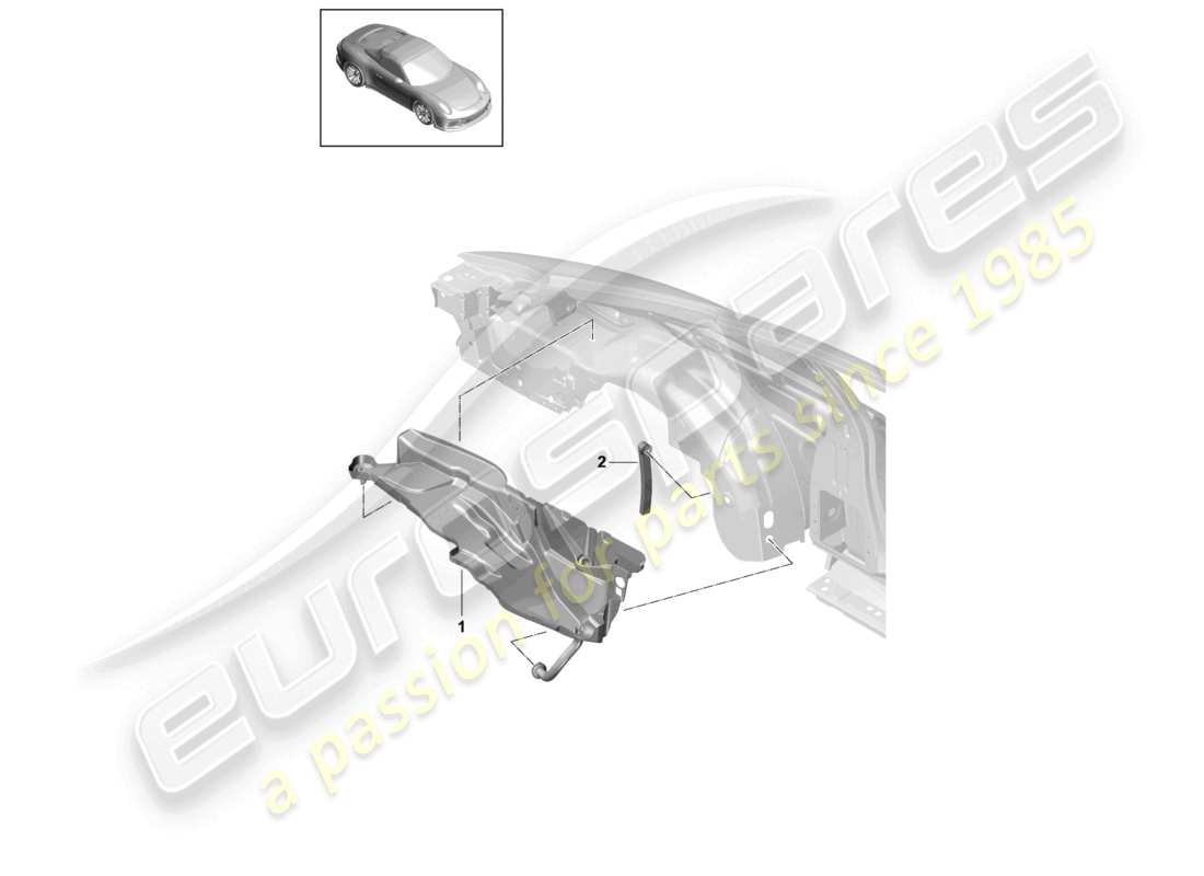 a part diagram from the porsche 2016 (991-1 r/gt3/rs) parts catalogue