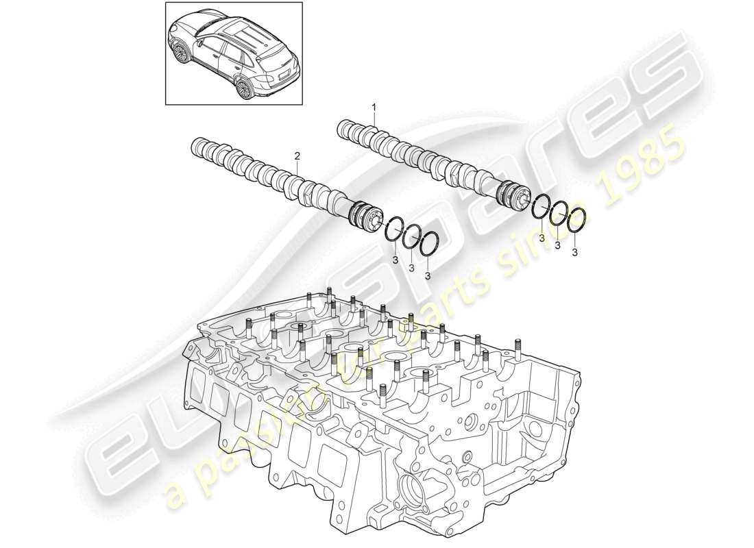 a part diagram from the porsche cayenne parts catalogue