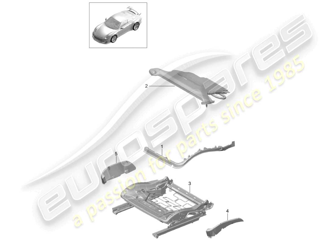 a part diagram from the porsche 991 parts catalogue