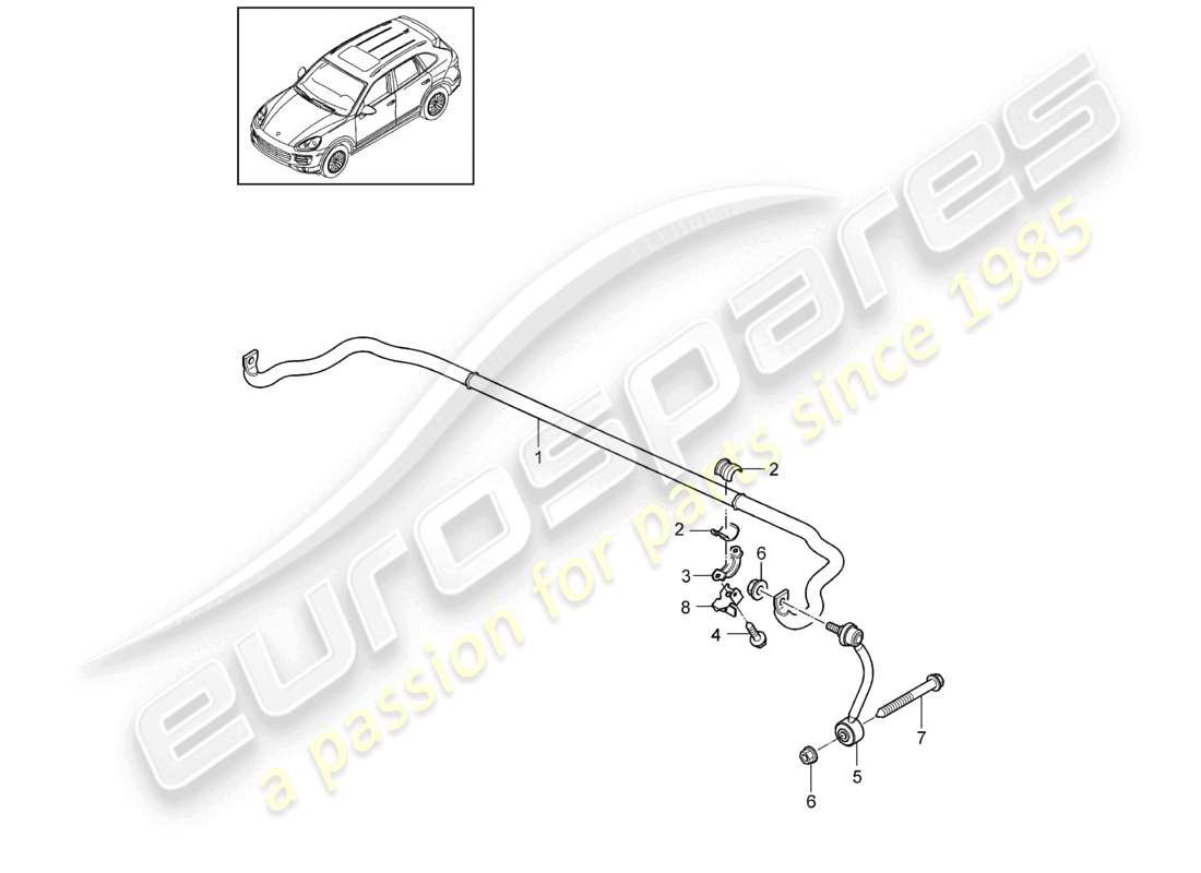 a part diagram from the porsche 2017 (cayenne e2 92a) parts catalogue
