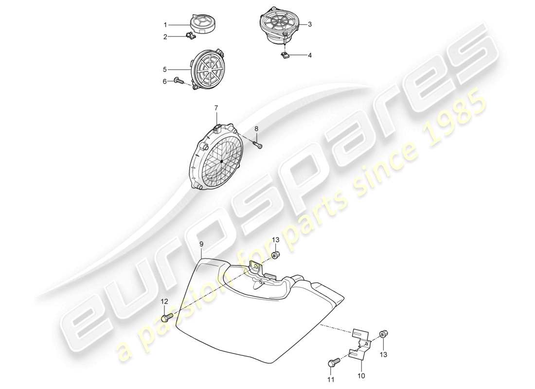 a part diagram from the porsche cayman parts catalogue