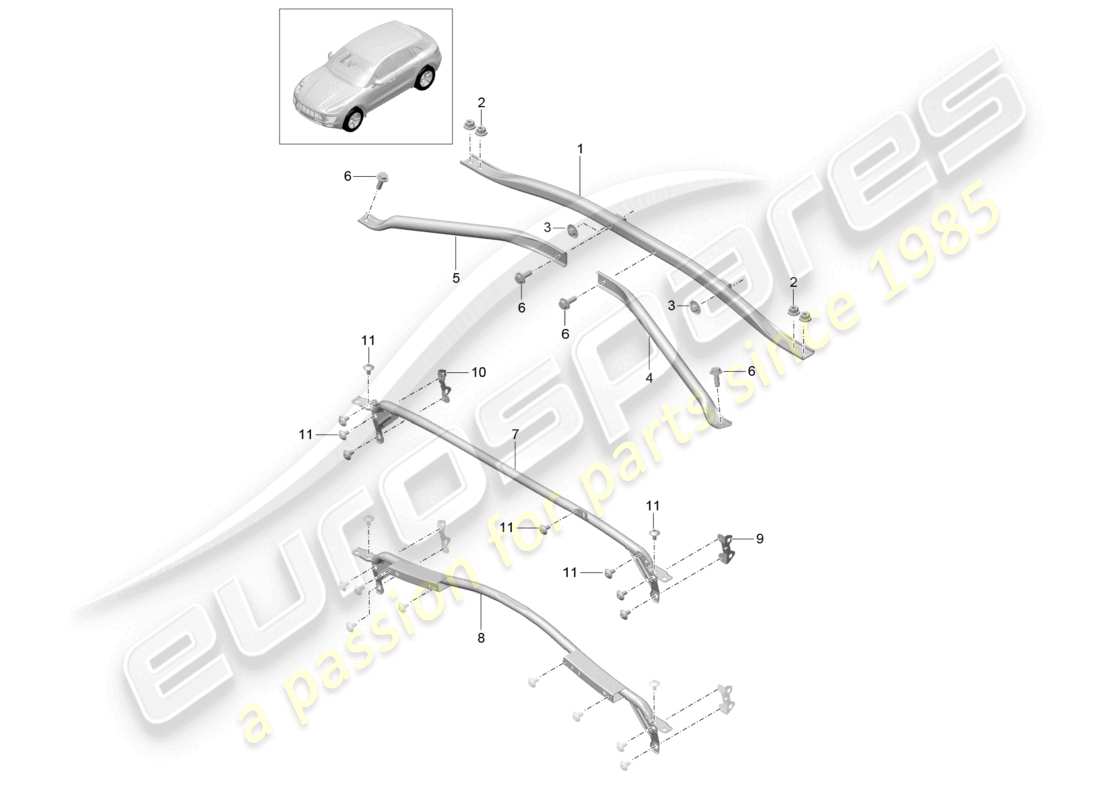 a part diagram from the porsche macan parts catalogue
