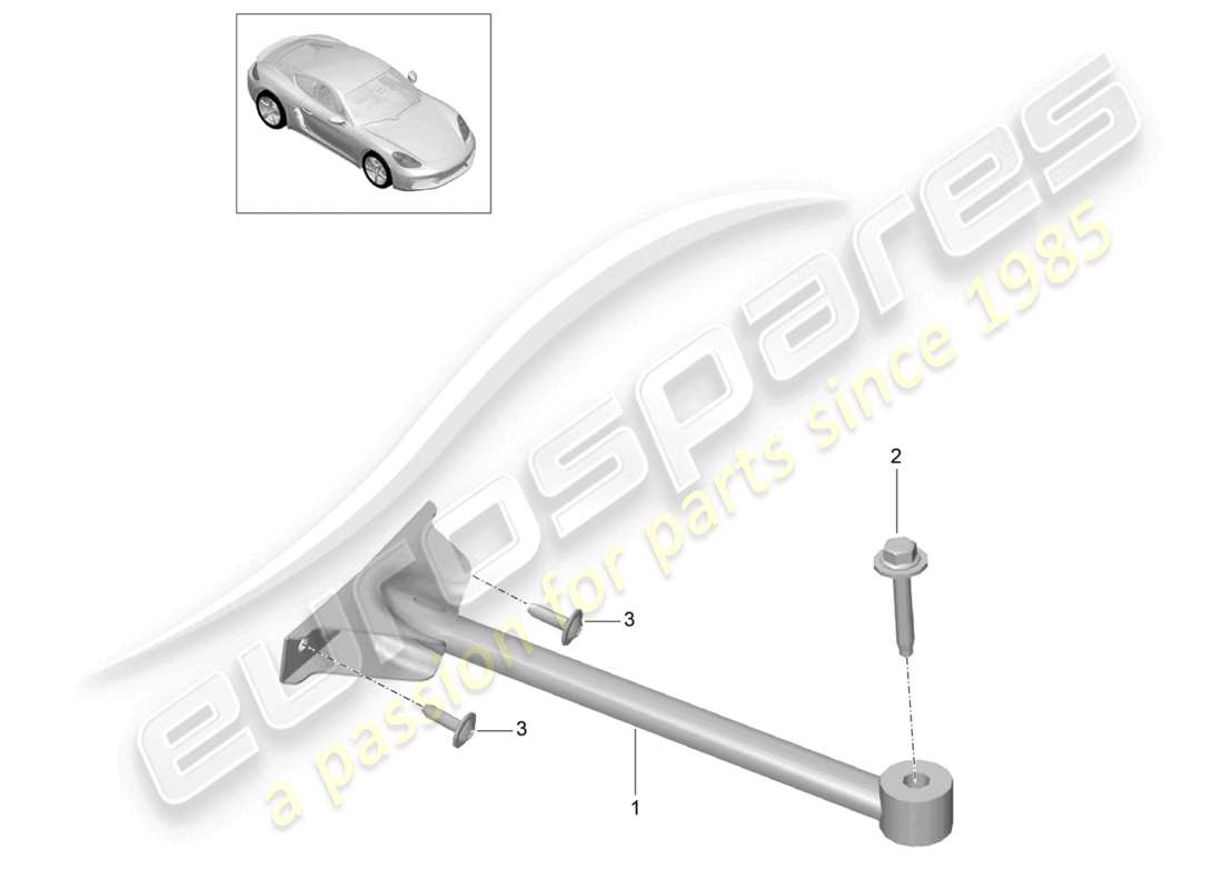 a part diagram from the porsche 2017 (718 cayman) parts catalogue