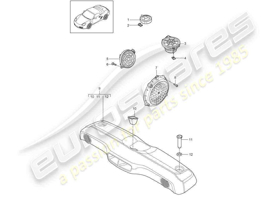 a part diagram from the porsche boxster parts catalogue