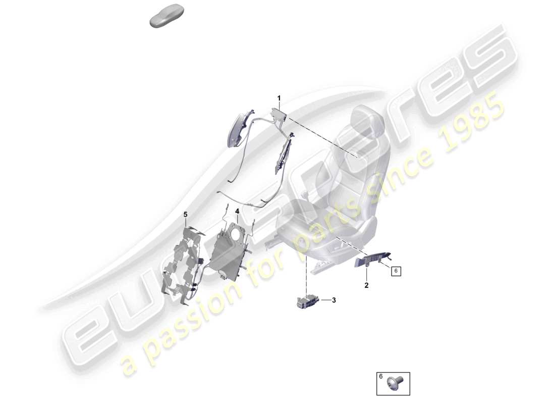 a part diagram from the porsche 2020 (cayenne e3 9ya/9yb) parts catalogue