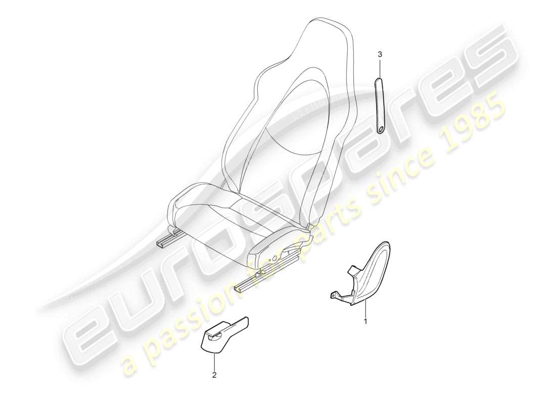 a part diagram from the porsche cayman parts catalogue