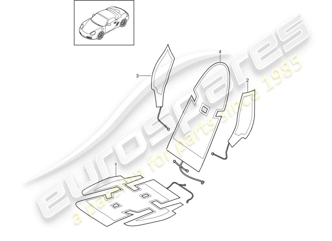 a part diagram from the porsche 2009 (987 boxster) parts catalogue