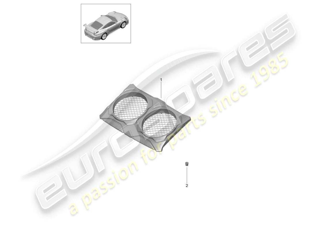 a part diagram from the porsche 991 parts catalogue