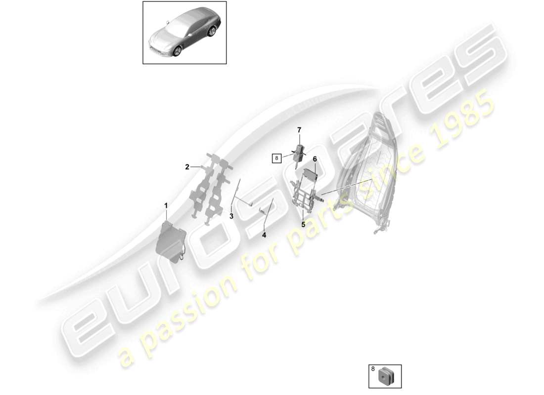 a part diagram from the porsche 2020 (panamera 971-1) parts catalogue