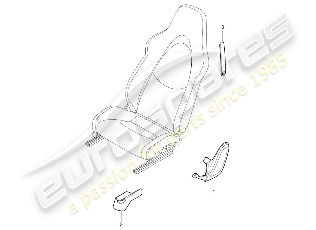a part diagram from the porsche 2009 (987 cayman) parts catalogue