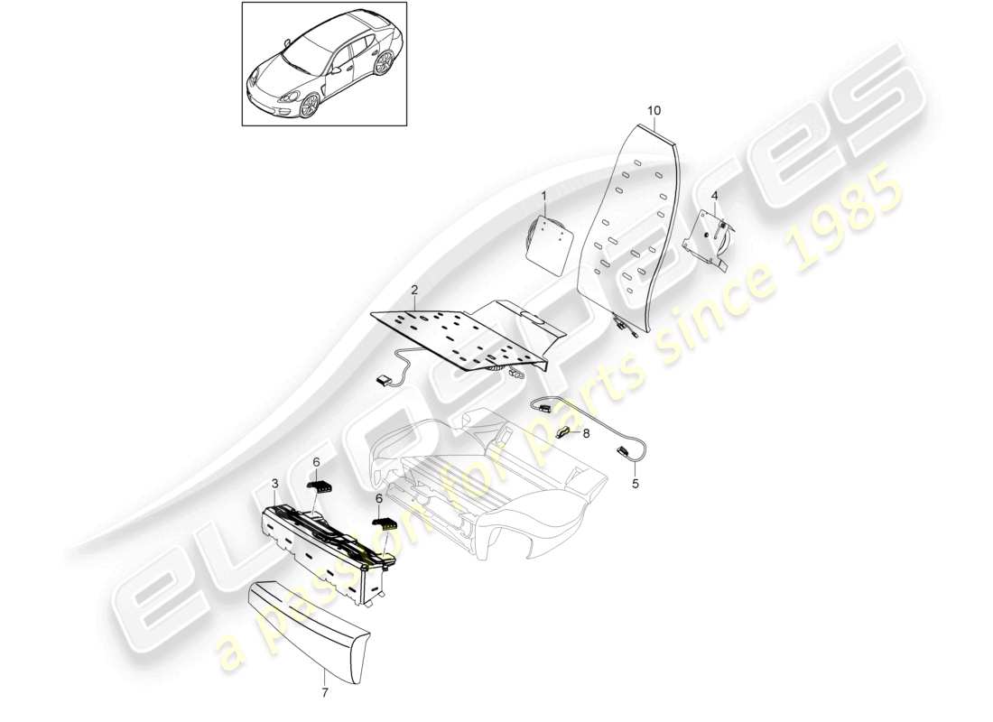 a part diagram from the porsche 2016 (panamera 970) parts catalogue