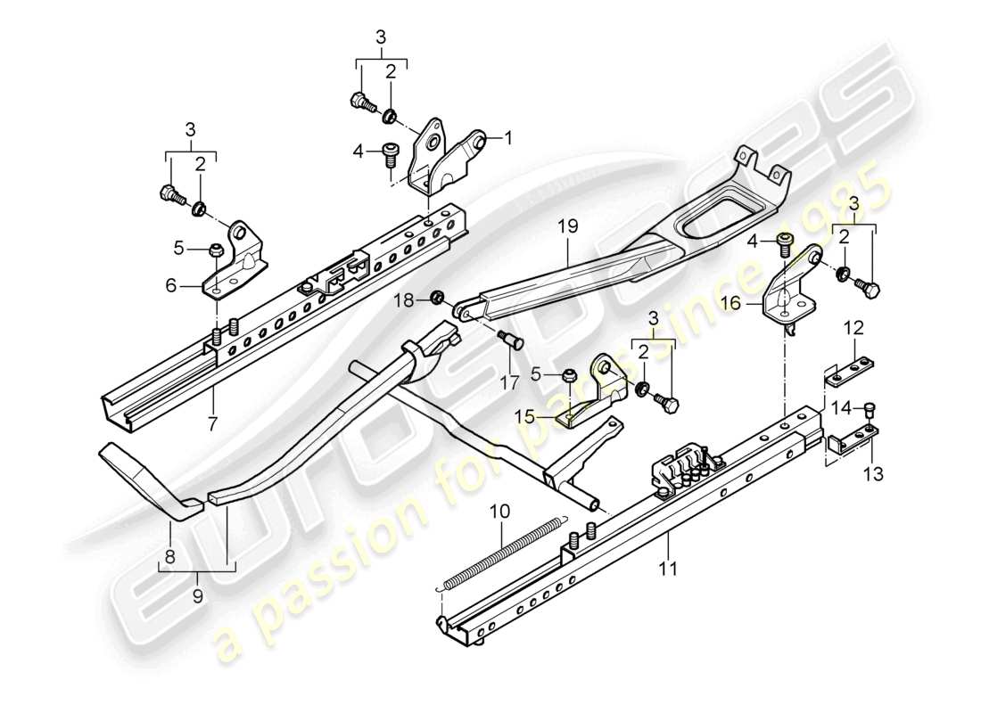 a part diagram from the porsche 1999 (986 boxster) parts catalogue