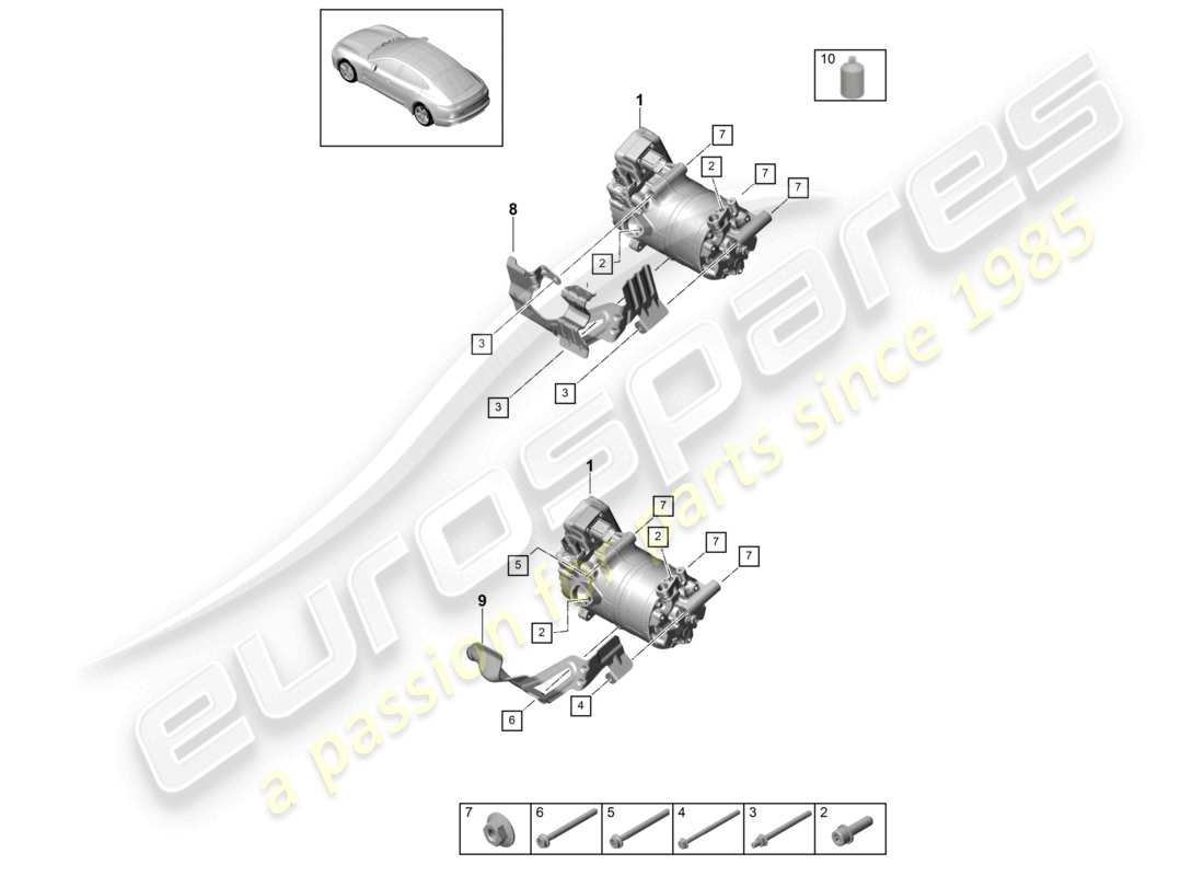 a part diagram from the porsche panamera parts catalogue