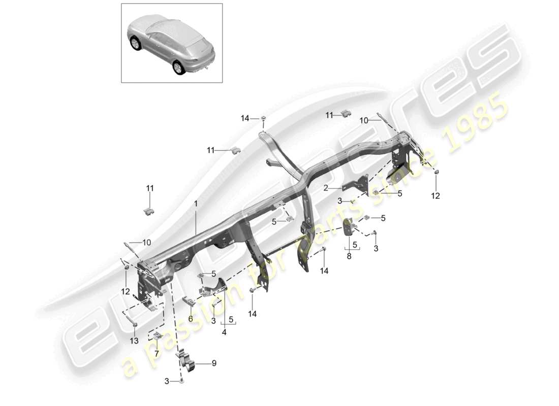 a part diagram from the porsche 2017 (macan) parts catalogue