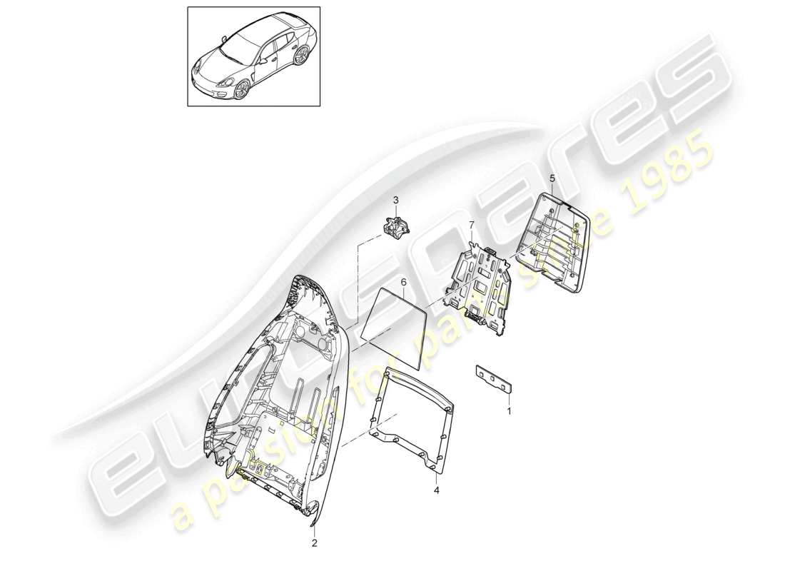 a part diagram from the porsche panamera parts catalogue