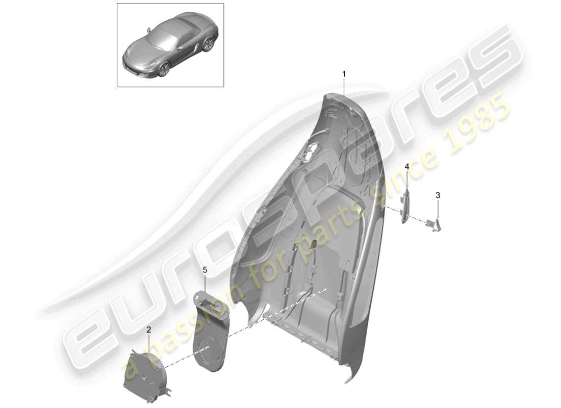 a part diagram from the porsche 2016 (981 boxster) parts catalogue