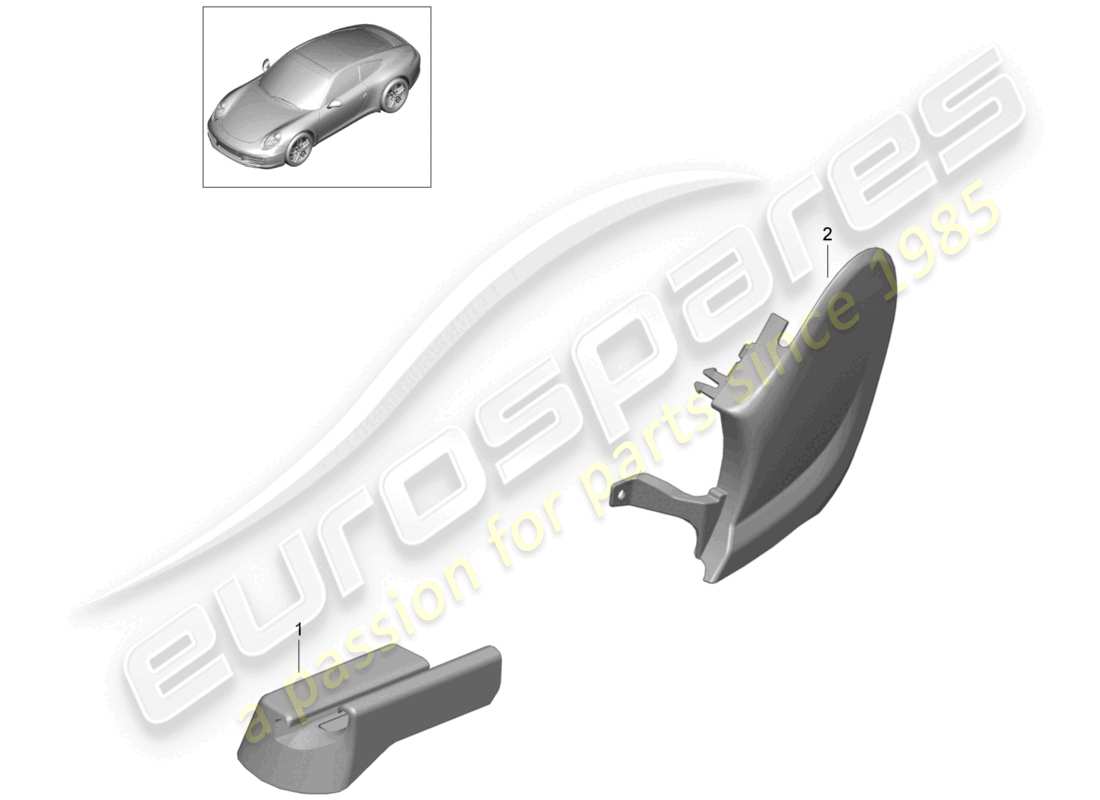 a part diagram from the porsche 2016 (991-1) parts catalogue
