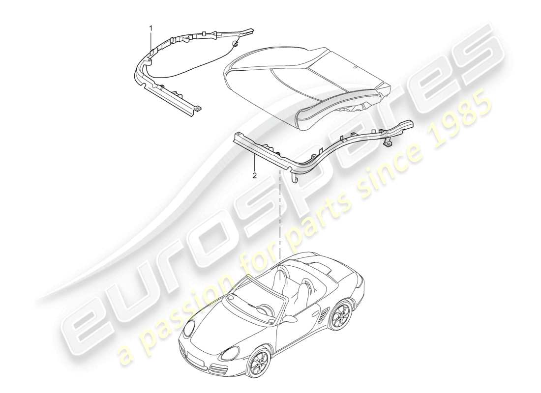 a part diagram from the porsche 2010 (987 boxster) parts catalogue