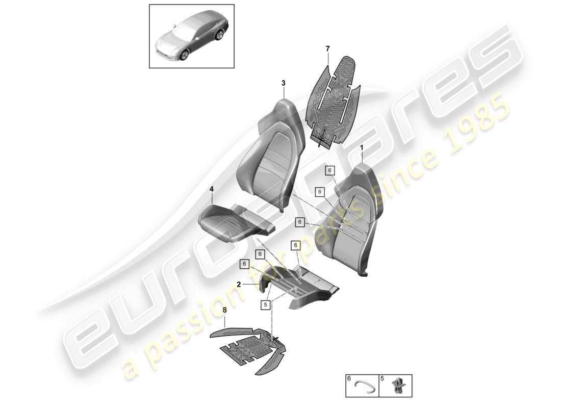 a part diagram from the porsche panamera parts catalogue