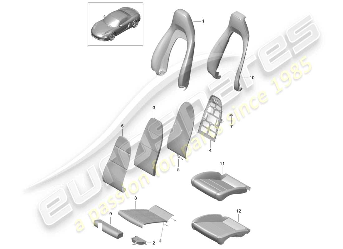 a part diagram from the porsche boxster parts catalogue
