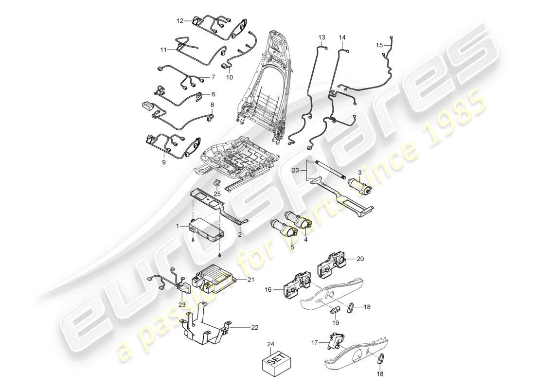 a part diagram from the porsche 2009 (987 boxster) parts catalogue