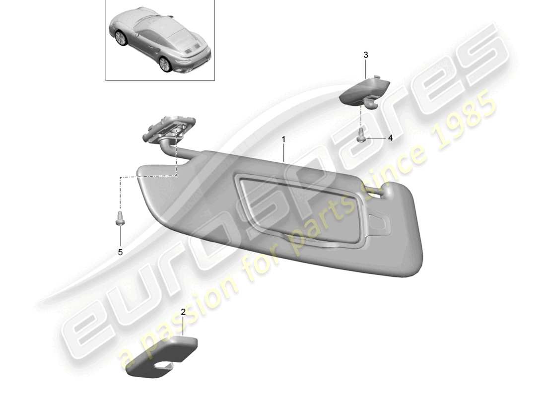 a part diagram from the porsche 2015 (991-1 turbo) parts catalogue